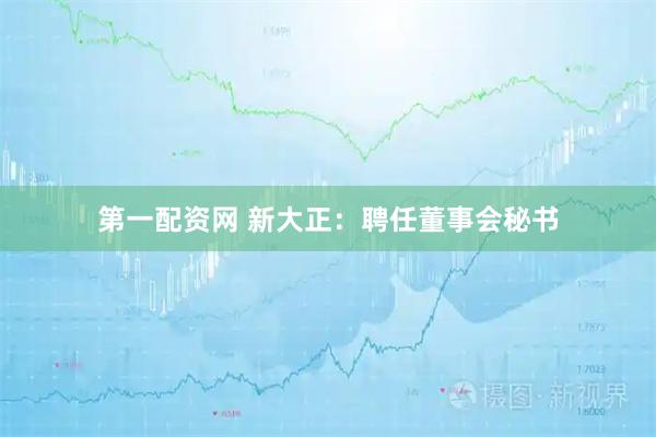 第一配资网 新大正：聘任董事会秘书